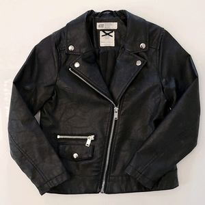 Kids vegan leather jacket